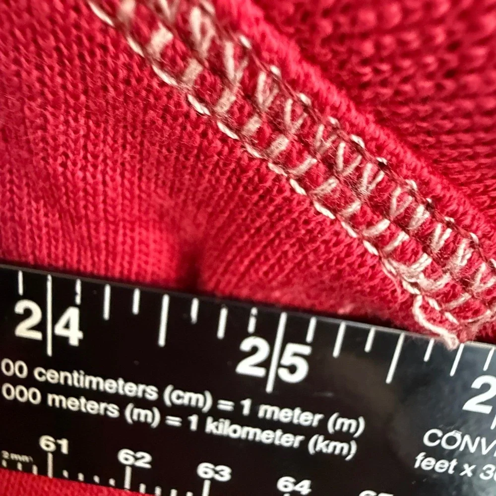 Tommy Bahama Mens XL Red Pima Cotton Tencel Blend Quarter Zip‎ Pullover Sweater